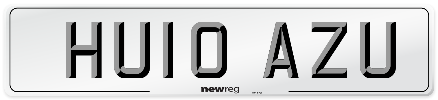 HU10 AZU Number Plate from New Reg